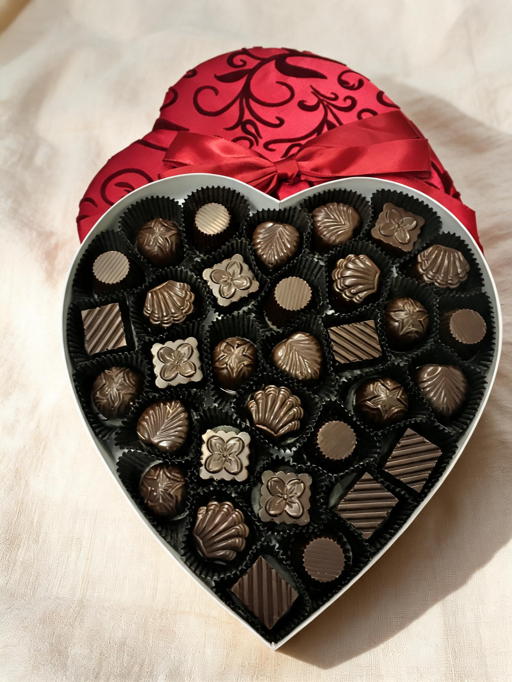 CHOCOLATE HEART BOX (32 PC)