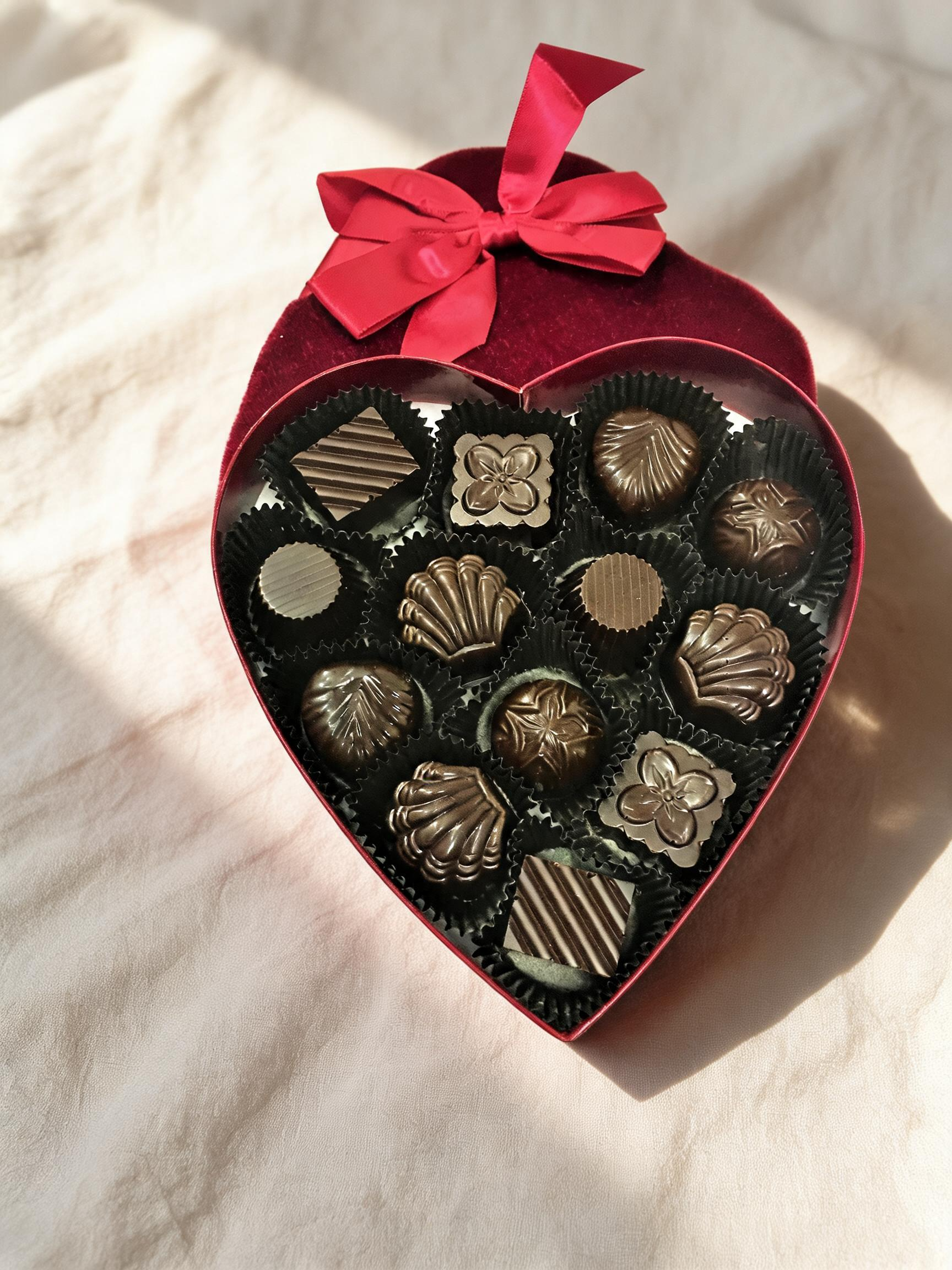 CHOCOLATE HEART BOX (10 PC)