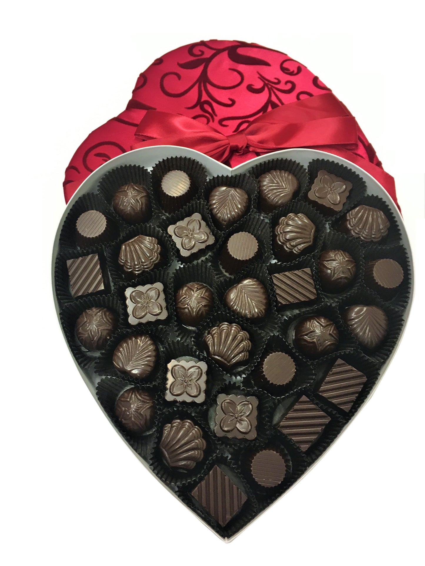 ASSORTED CHOCOLATE HEART BOX (32 PC)