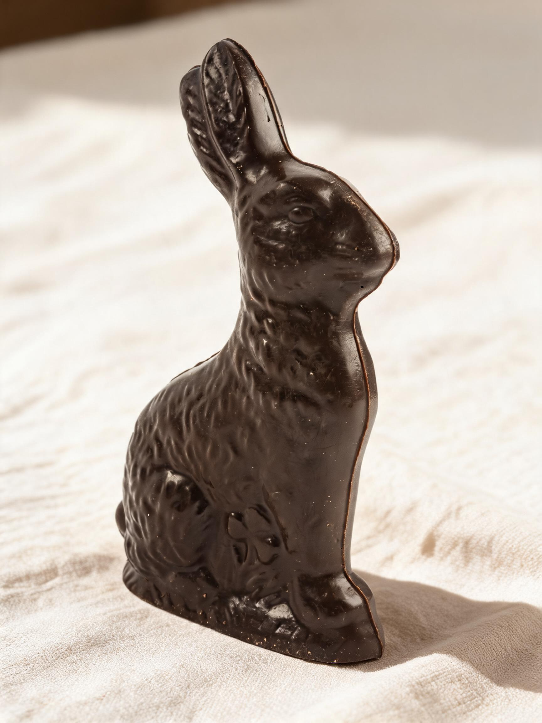 DARK CHOCOLATE SITTING BUNNY (LARGE)