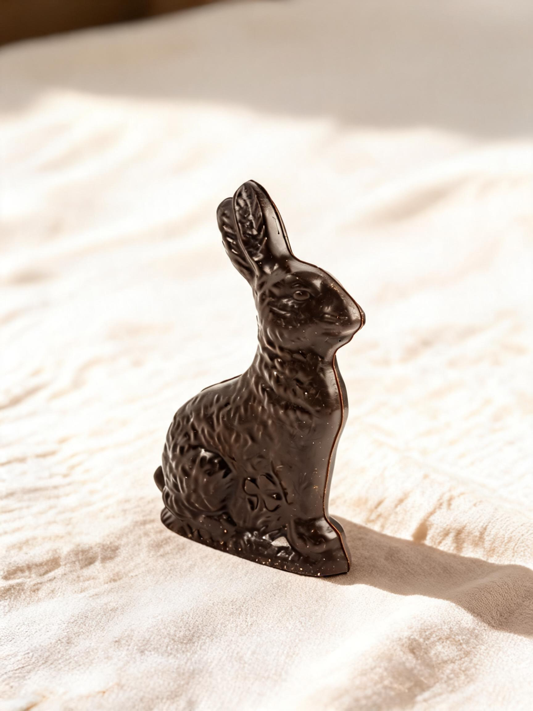 DARK CHOCOLATE SITTING BUNNY (MED)