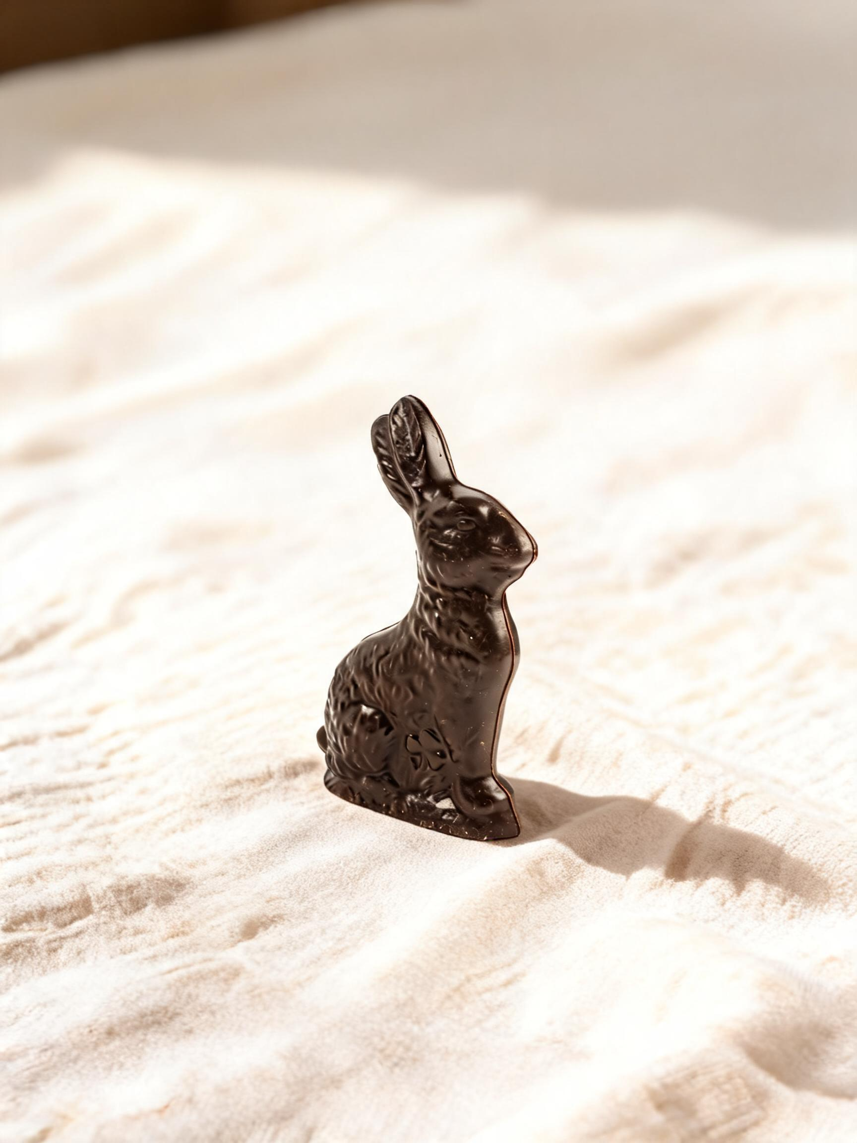 DARK CHOCOLATE SITTING BUNNY (SMALL)